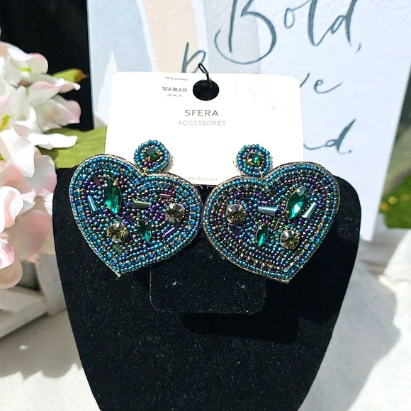 Earrings Bohemian Beaded Heart Earrings Elegant Wear Business Casual Resort Wear - Picture 5 of 9